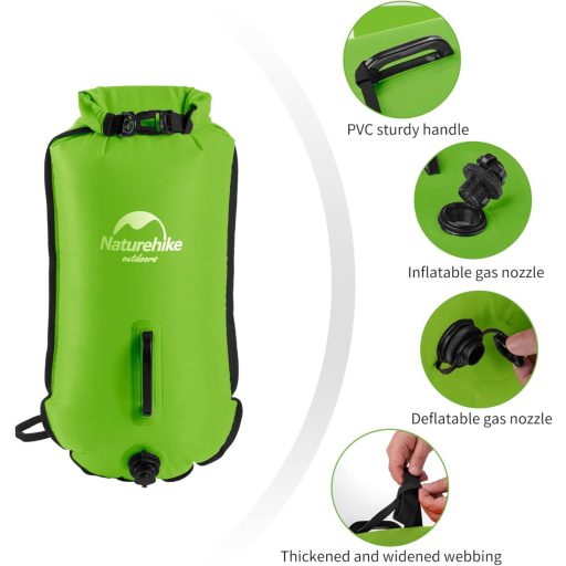 Naturehike 28L vízálló úszótáska buborék légzsák állítható övvel vízi sportokhoz