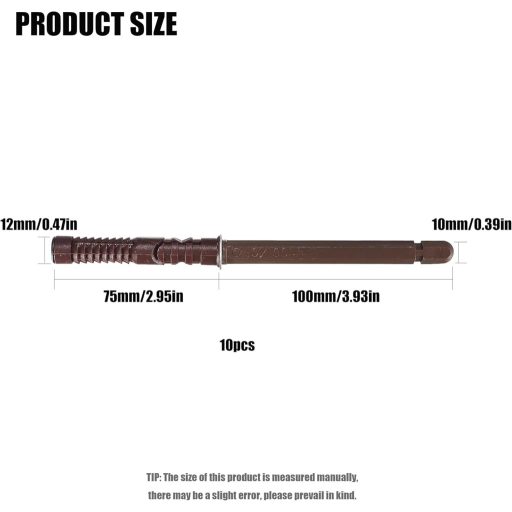 wugongshan Láthatatlan Polctartó Konzol 10 db, Rejtett Fali Rögzítő Barna, Lebegő Polc Tartó DIY Könyvespolc Fali Polcokhoz