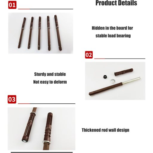 wugongshan Console invizibile pentru raft, 10 buc, Suport de perete ascuns maro, Suport raft plutitor DIY pentru bibliotecă, rafturi de perete