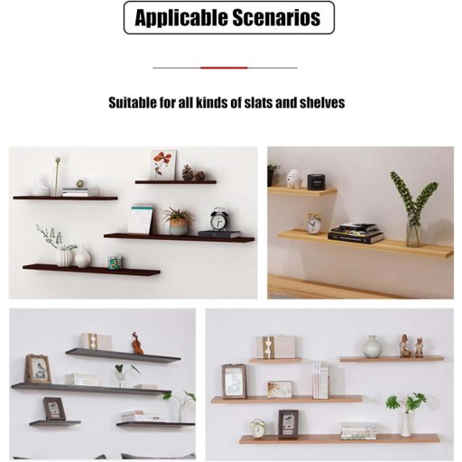 wugongshan Console invizibile pentru raft, 10 buc, Suport de perete ascuns maro, Suport raft plutitor DIY pentru bibliotecă, rafturi de perete