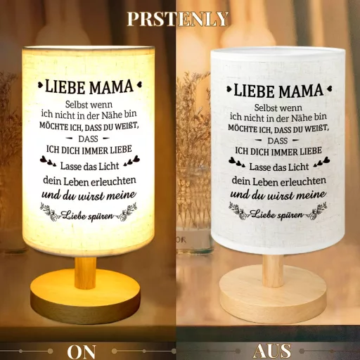 Stolná lampa PRSTENLY pre mamičku - Darček k narodeninám a ku Dňu matiek