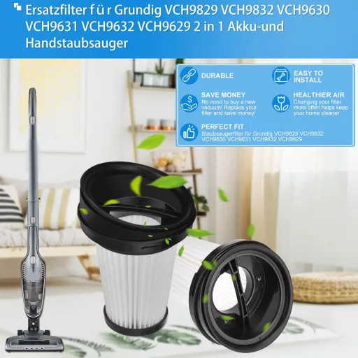 Filtru HEPA Leadaybetter pentru aspirator Grundig VCH9829 VCH9832 VCH9630, 6 bucăți