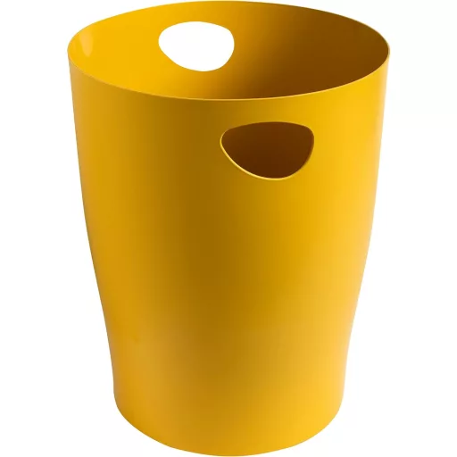 Coș de gunoi Exacompta ECOBIN BeeBlue 15L, plastic reciclat, galben, cu mâner