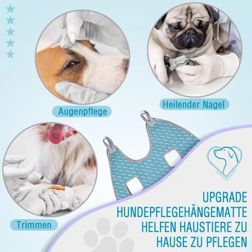 Zöld kisállat kozmetika függőágy - Kutyák és macskák körömvágásához (S méret)