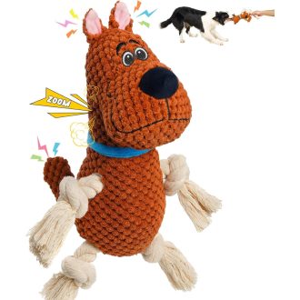   Petcronies Húzós Játék Kutyáknak Plüss Csikorgó Játék Közepes Kutya Barna