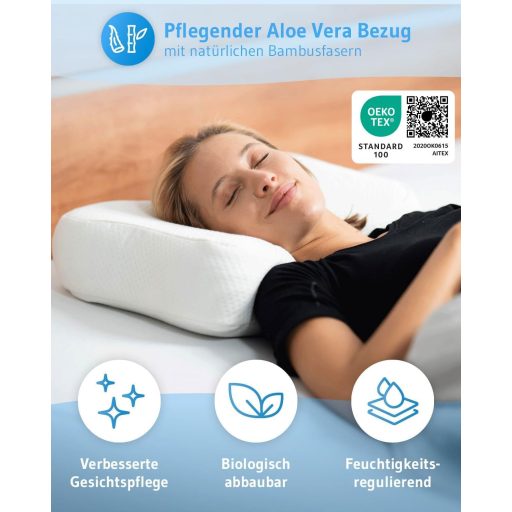 Third of Life nyakpárna memóriahabbal, bambusz szénnel és aloe vera huzattal