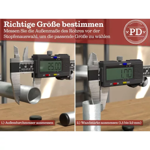 PD Okrugli Čep za cijev 55 mm - Crni PE Plastični Lamelarni Zatvarač za Čelične, Inox i Aluminijske Cijevi - 4 kom Lako Uklonjivi Namještajv