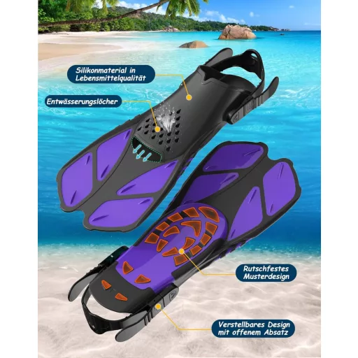 Zenoplige 3 az 1-ben snorkel szett felnőtteknek, páramentesítő maszk, száraz légzőcső és úszólapát