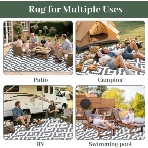 MOKANI Kültéri szőnyeg 180x270cm UV-álló vízálló teraszra erkélyre