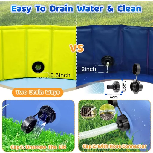 Piscina pliabilă pentru câini COZII 120x30cm - Pentru câini mari și mici, piscină pentru copii