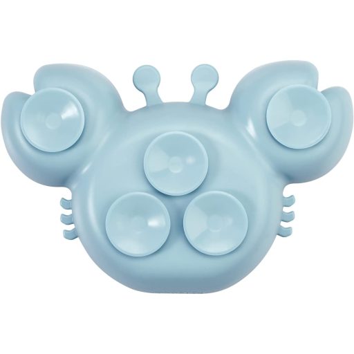 PandaEar 2 részes osztott gyermek tányér szívókoronggal és kanállal, BPA-mentes szilikon etetőtányér