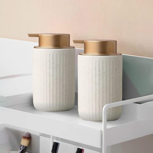 TUAKIMCE Dozator de săpun ceramică 250ml Bej Mat Bucătărie Baie
