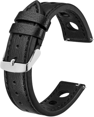 BISONSTRAP Rally Férfi Bőr Óraszíj 20mm Választható Szélességben - Prémium Minőségű Csereszíj Karórákhoz