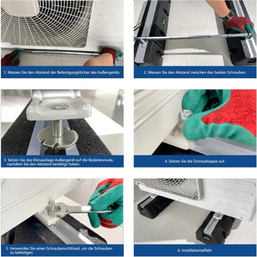 Cherbowing Padló Konzol Csillapító Alap Klímához 600mm 400kg Terhelhetőség