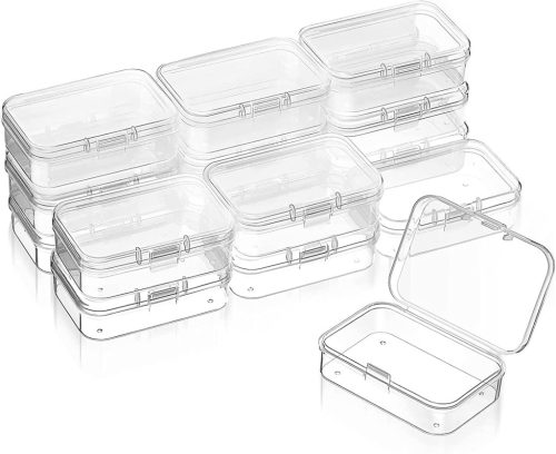 Toulifly 10 Mini Cutii Transparente pentru Depozitare, Bijuterii și Mărgele