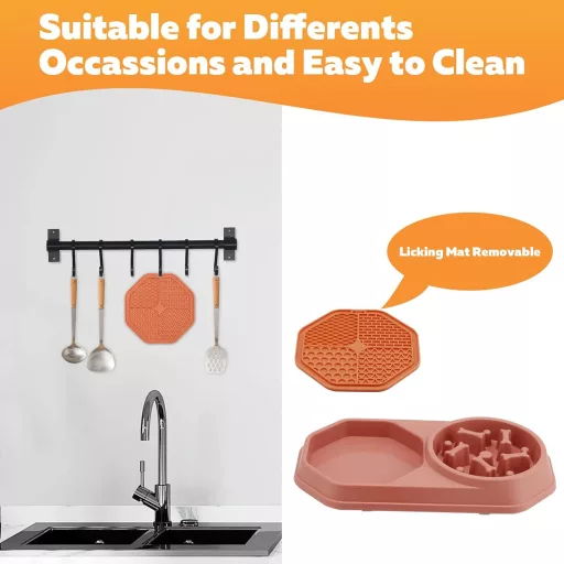 Doweiss Lassú Etető Kutyatál Nyalómattal Többfunkciós Tálka