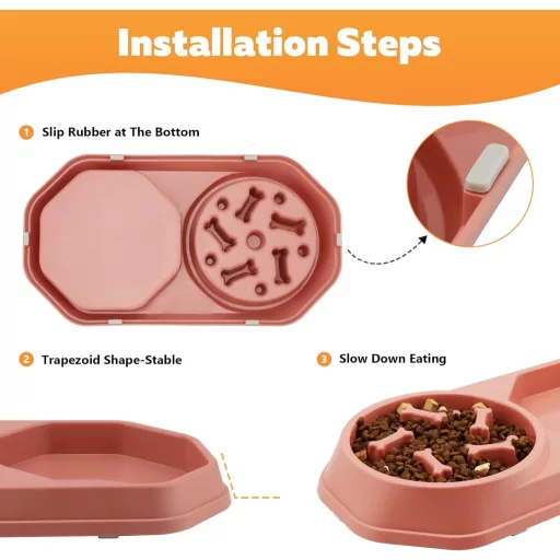 Doweiss Lassú Etető Kutyatál Nyalómattal Többfunkciós Tálka