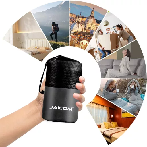 JAICOM Ultralight Selyem Hálózsák 2in1 Utazáshoz Mikroszál Kompakt