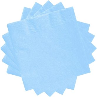   POPOYU 20 db világoskék papírszalvéta 33x33 cm, party és esküvői dekoráció