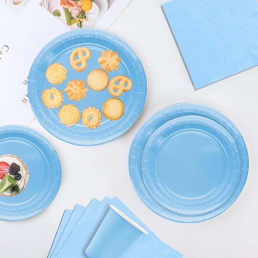 POPOYU 20 db világoskék papírszalvéta 33x33 cm, party és esküvői dekoráció