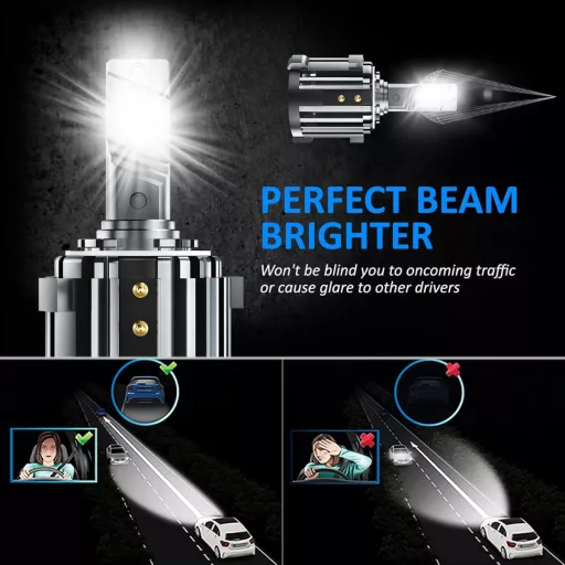 D-Lumina H7 LED žiarovky do svetlometov pre modely Volkswagen, Mercedes, s autošpecifickými adaptérmi, 100W 10000LM 6000K biela, 2ks