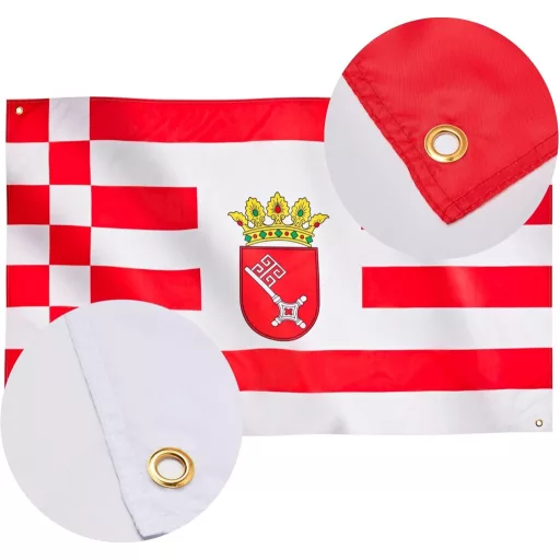 Steag Bremen 91x152 cm, cu 4 ochiuri, pentru interior/exterior.