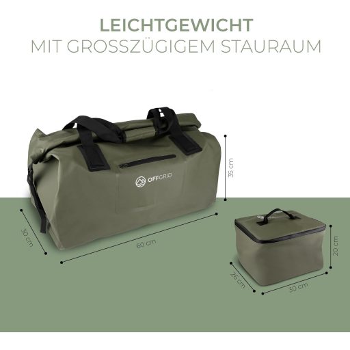 Rucsac impermeabil OFFGRID de 70L cu geantă frigorifică, geantă outdoor portabilă pentru sporturi nautice