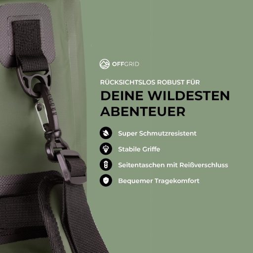 Rucsac impermeabil OFFGRID de 70L cu geantă frigorifică, geantă outdoor portabilă pentru sporturi nautice