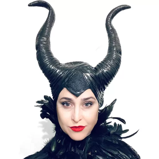 Maleficent Latex Szarvak - Halloween Női Jelmez Fejdísz