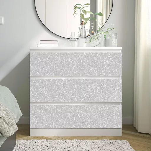 Abyssaly Öntapadós Bútorfólia Szürke 90x500 cm - Vízálló, Hőálló Dekorációs Fólia Matt Selyem Felülettel Bútorokra, Falakra, Szekrényekre