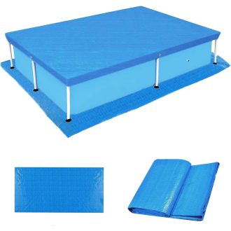   PEESHON Pravokutni pokrov za bazen, 260x170cm, Plavi, Ljetno-zimski štit