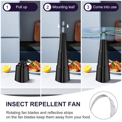 BNGXR Szúnyog és Legyűző Ventilátor 2db Töltödhető Hordozható Rovarriasztó