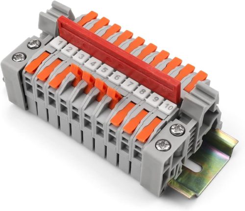 SRJQXH DIN Sínes Sorkapocs, Gyors Vezetékkötő Blokk, Lángálló, 0.5-2.5 mm² Kábelekhez, Elektromos Csatlakozó Elosztó, 32A, Réz, Szerelhető
