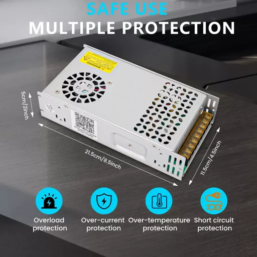 NUOFUWEI 600W 12V 50A Transzformátor LED Szalaghoz CCTV Kamerához Tápegység