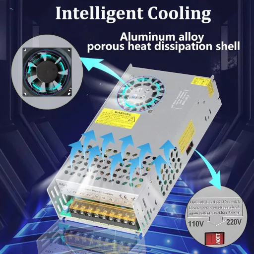 NUOFUWEI 600W 12V 50A Transzformátor LED Szalaghoz CCTV Kamerához Tápegység