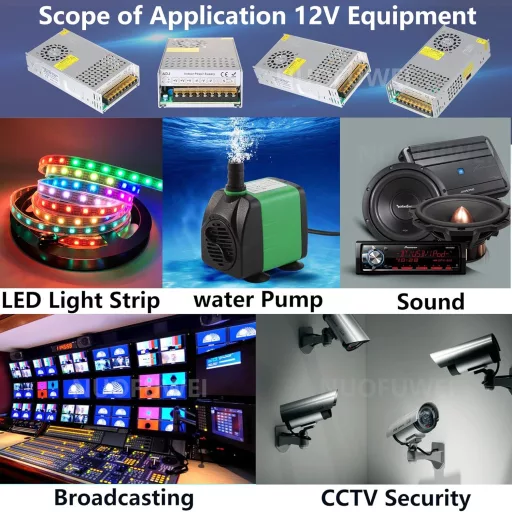 NUOFUWEI 600W 12V 50A Transzformátor LED Szalaghoz CCTV Kamerához Tápegység