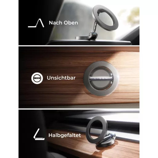 LISEN MagSafe Mágneses Autós Telefontartó - Erős N55 Mágnesekkel iPhone 15/14/13/12-höz