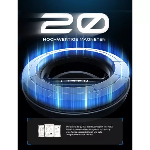 LISEN MagSafe Mágneses Autós Telefontartó - Erős N55 Mágnesekkel iPhone 15/14/13/12-höz