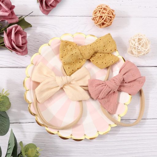 DRESHOW 10 darabos baba hajpánt szett, lányos fejpántok és masnik újszülöttnek