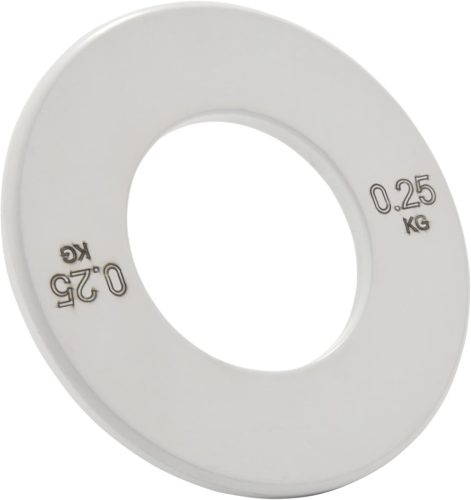 Disc POOSR mini albă de 0.25 kg - Pentru antrenamente precise de forță