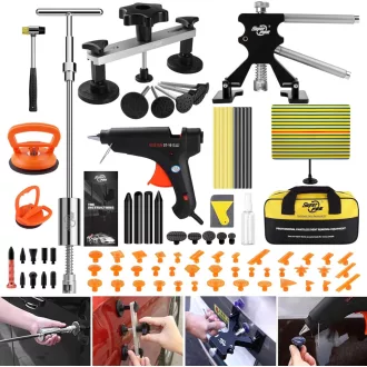   PDR TOOLS 87 részes karosszéria javító készlet csapágyáskalapáccsal és ragasztópisztollyal