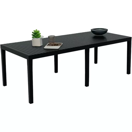 Dmora Susa bővíthető kerti asztal, antracit, 150x90 cm - Anthracite