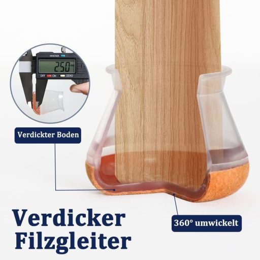 RKELA Szilikon Szék Lábvédő Sapka 16db Filc Csúsztatóval 14-20mm