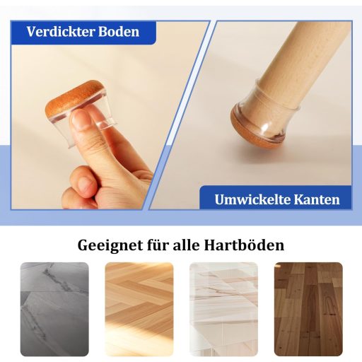 RKELA Szilikon Szék Lábvédő Sapka 16db Filc Csúsztatóval 14-20mm