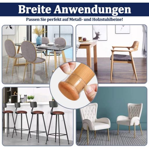 RKELA Szilikon Szék Lábvédő Sapka 16db Filc Csúsztatóval 14-20mm