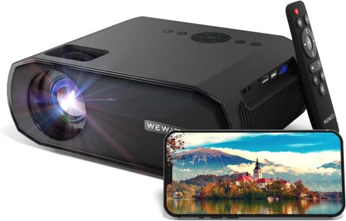 WEWATCH V50 Pro Mini Projektor s Natívnym Full HD 1080P Rozlíšením, 5G WiFi, Bluetooth, 16500 Lúmenov, 200" Projekčná Veľkosť, HDMI/USB/VGA Pripojenie