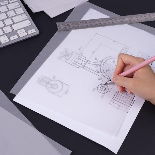 OSDUE Pauszpapír A4 - 100 lapos, 53g/m², Nyomtatható, Átlátszó Rajzpapír Vázlatokhoz, DIY Kézműveskedéshez, Lámpásokhoz, Csomagoláshoz