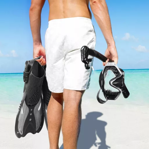 KUYOU Snorkel szett felnőtt búvármaszk teljes száraz rendszer szivárgásmentes, L/XL EU (41-47)