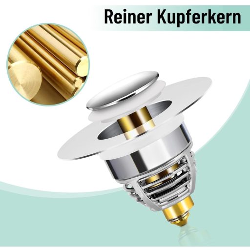 Homonic Univerzális Lefolyó Dugó Rozsdamentes Acél 32-42mm Kád és Mosdó