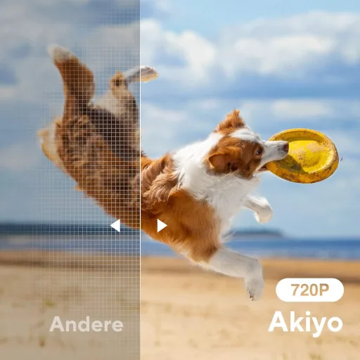 AKIYO O1 Mini Projektor 1080P Támogatással, 15000L Fényerő, 250" Képméret, ±50° Keystone, 50% Zoom, Okostelefonhoz, TV Stickhez Kompatibilis